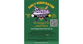 Spring 2025 Registration open now!